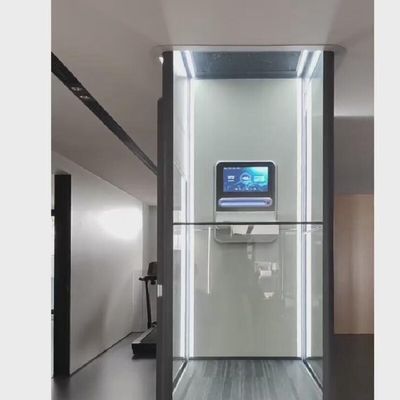 400 kg schraubgetriebener automatischer Aufzug mit Sicherheitsvorrichtungen für Innenräume mit zwei Haltestellen
