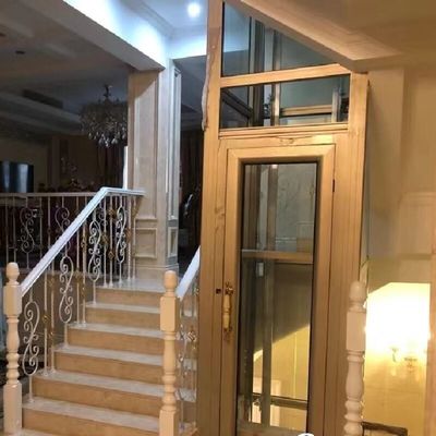 Notfall-Stopp-Knopf Hydraulischer Mrl-Aufzug 4,7 Kw-Motor Edelstahlrahmen für Wohnraum