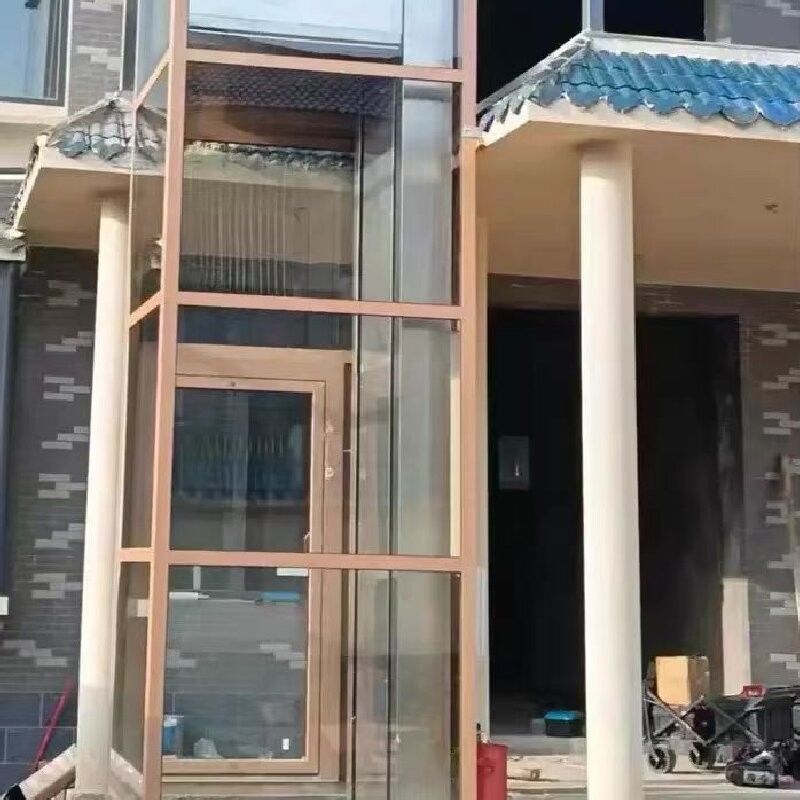 304 Edelstahl Kabine Hydraulischer Wohnelift 5 Etagen, Grubenloses Design